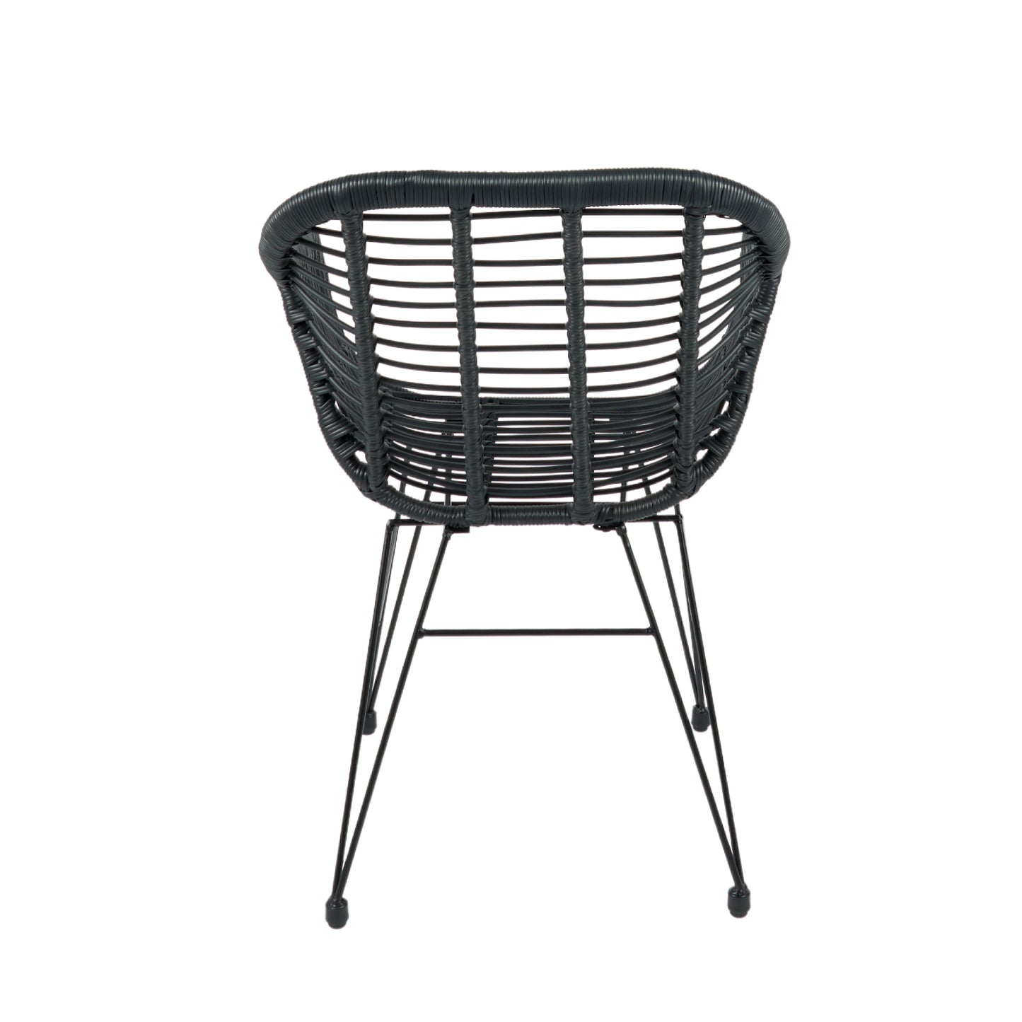 Butaca con Apoyabrazos de Terraza Rattan Grecia Color Negro