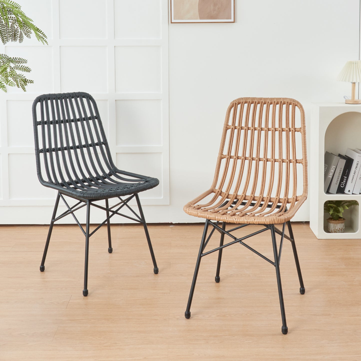 Silla de Comedor Terraza Rattan Grecia Color Madera