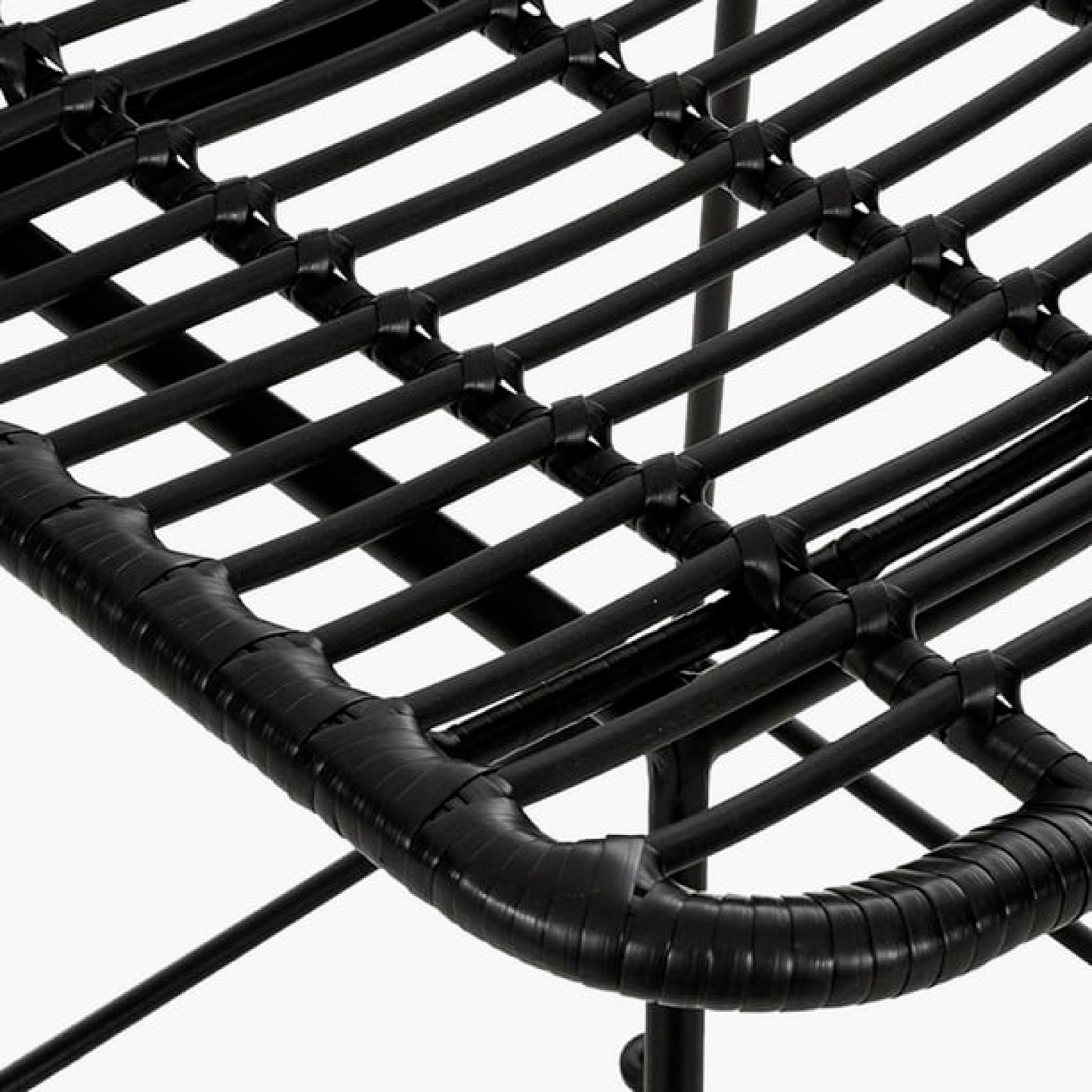 Silla de Comedor Terraza Rattan Grecia Color Negro