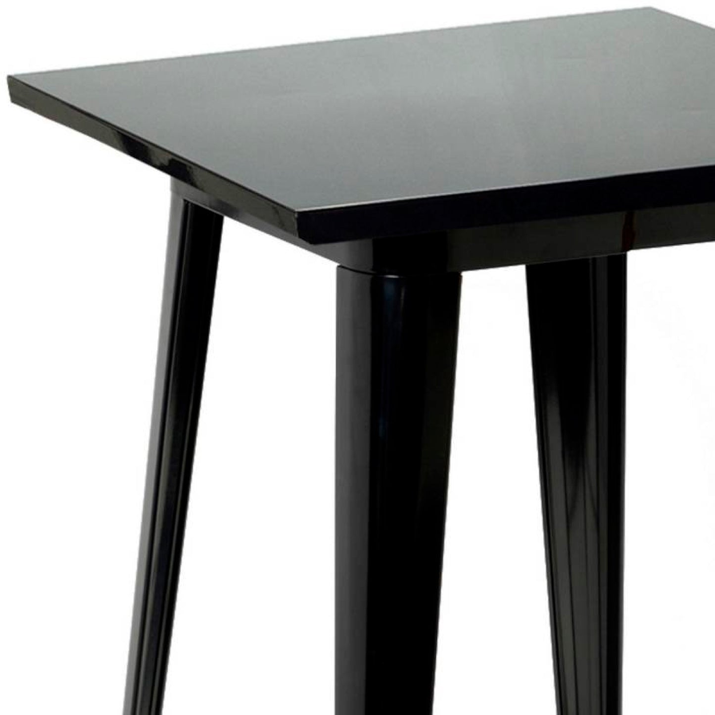 Mesa Tolix de bar o terraza o restaurant 105 cm de alto 60x60cm - Negra