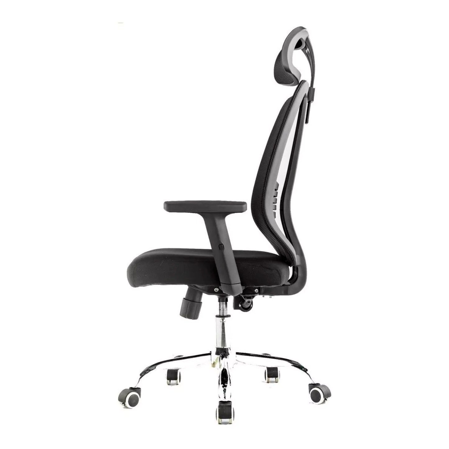 Silla de oficina mesh negra ejecutiva con apoyabrazos y cabeza