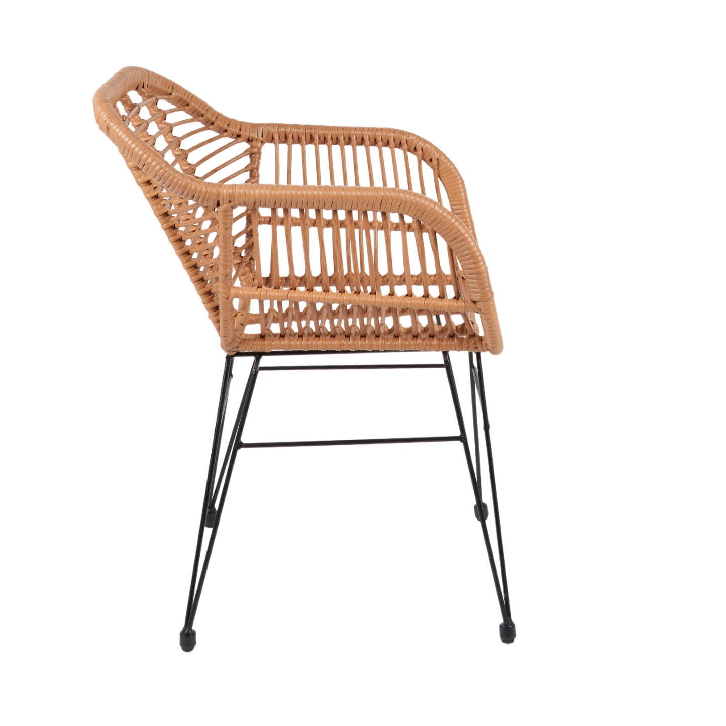 Butaca con Apoyabrazos de Terraza Rattan Grecia Color Madera