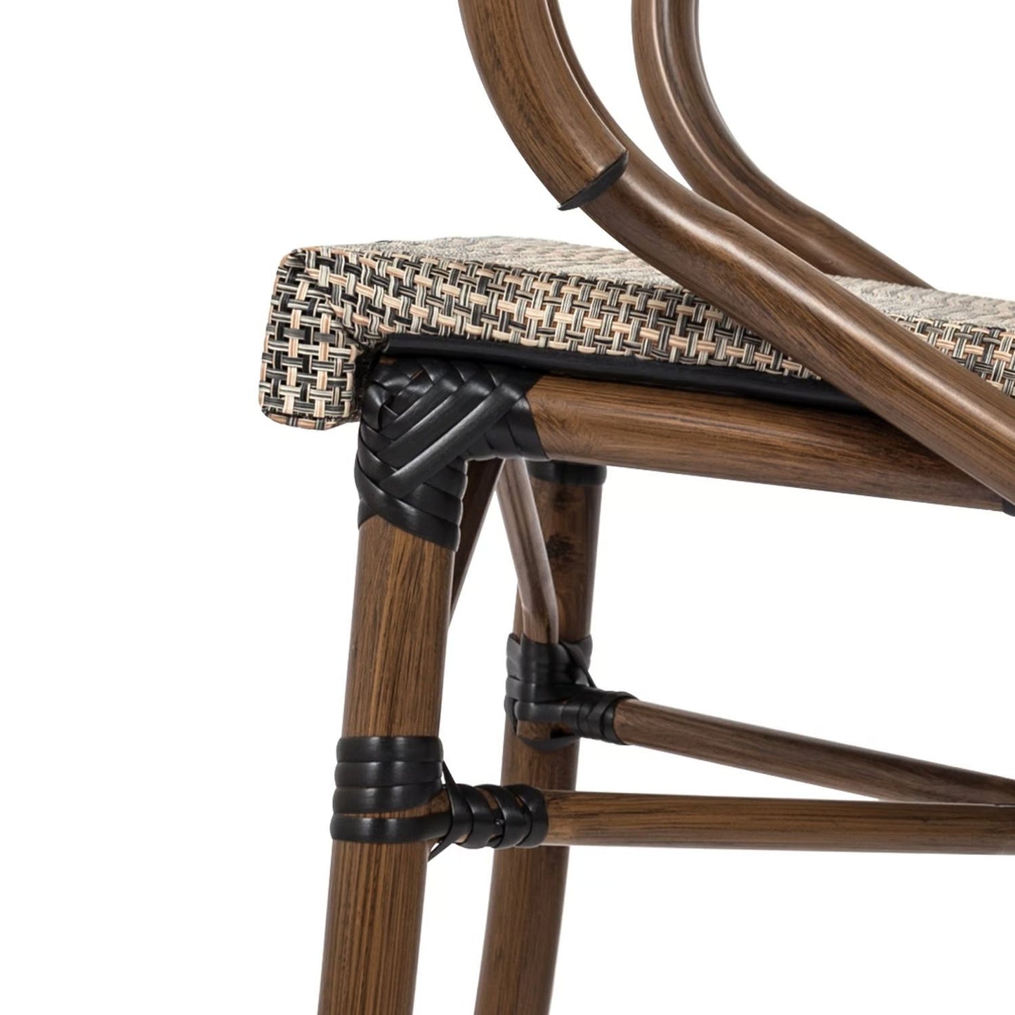 Silla Bistro Parisina Textileno con razos - Beige