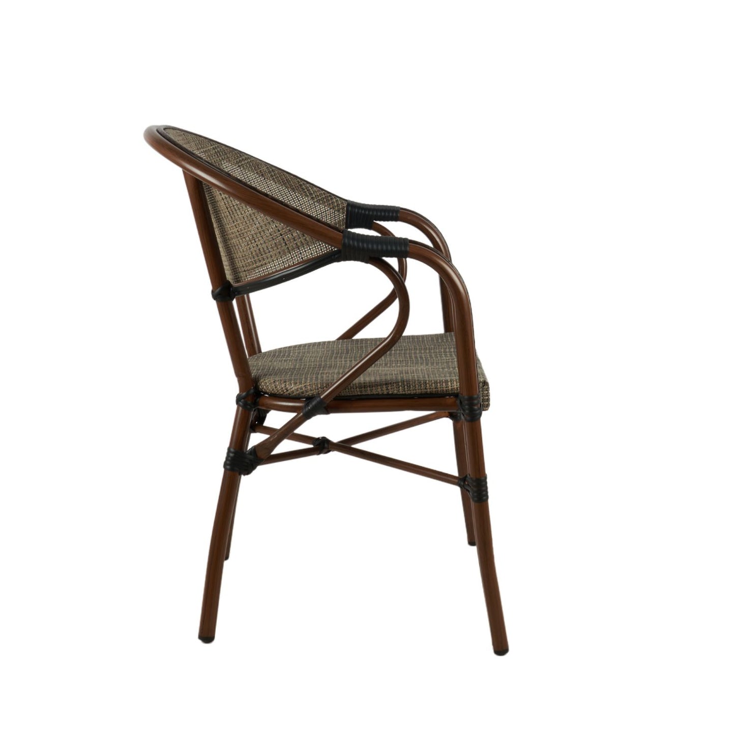 Silla Bistro Parisina Textileno con razos - Beige