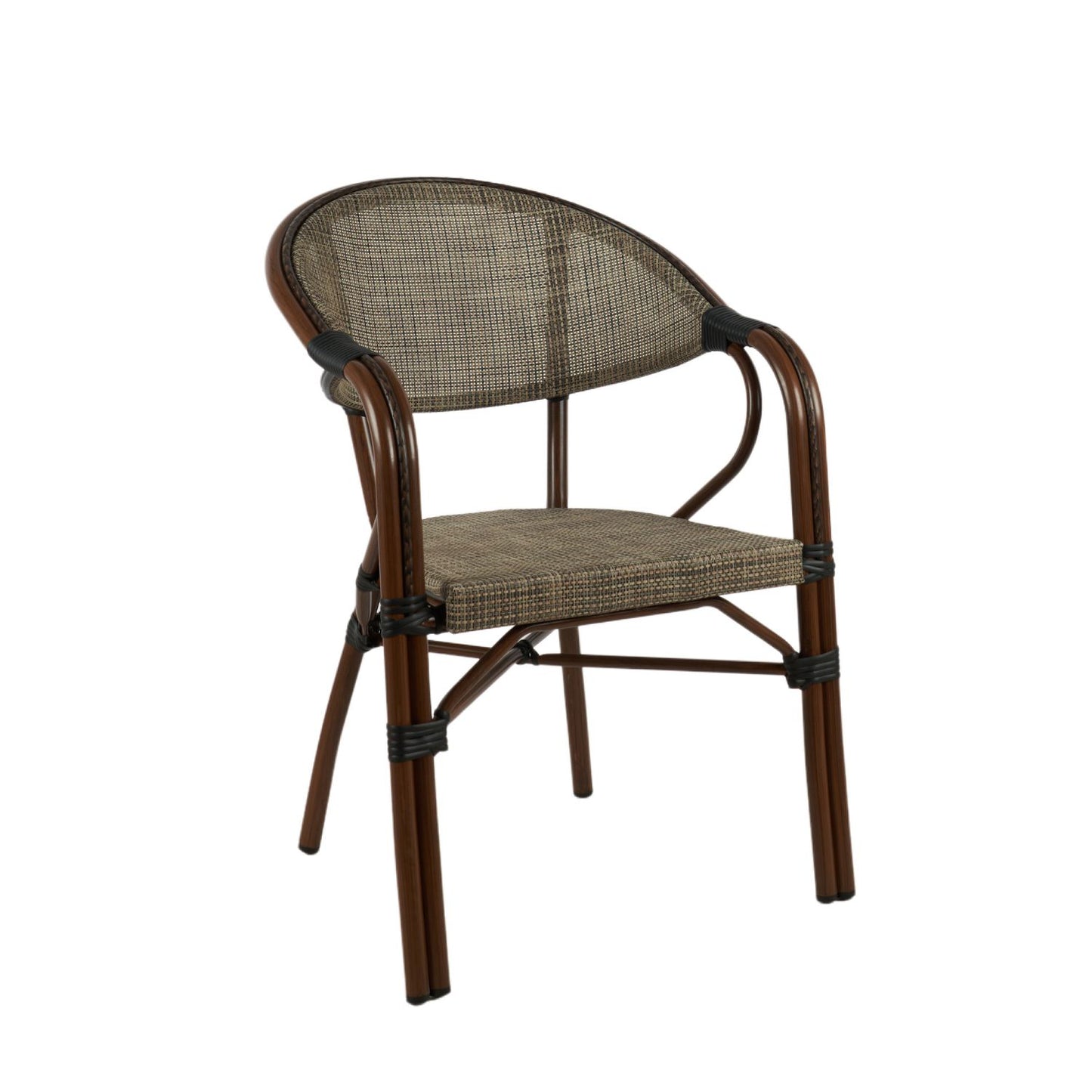Silla Bistro Parisina Textileno con razos - Beige