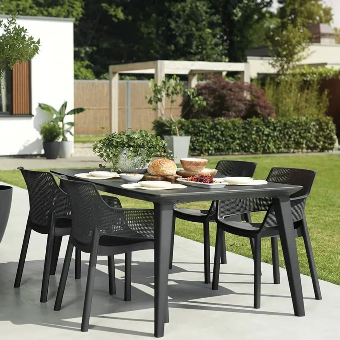 Butaca Terraza Exterior Wide Air - Negra
