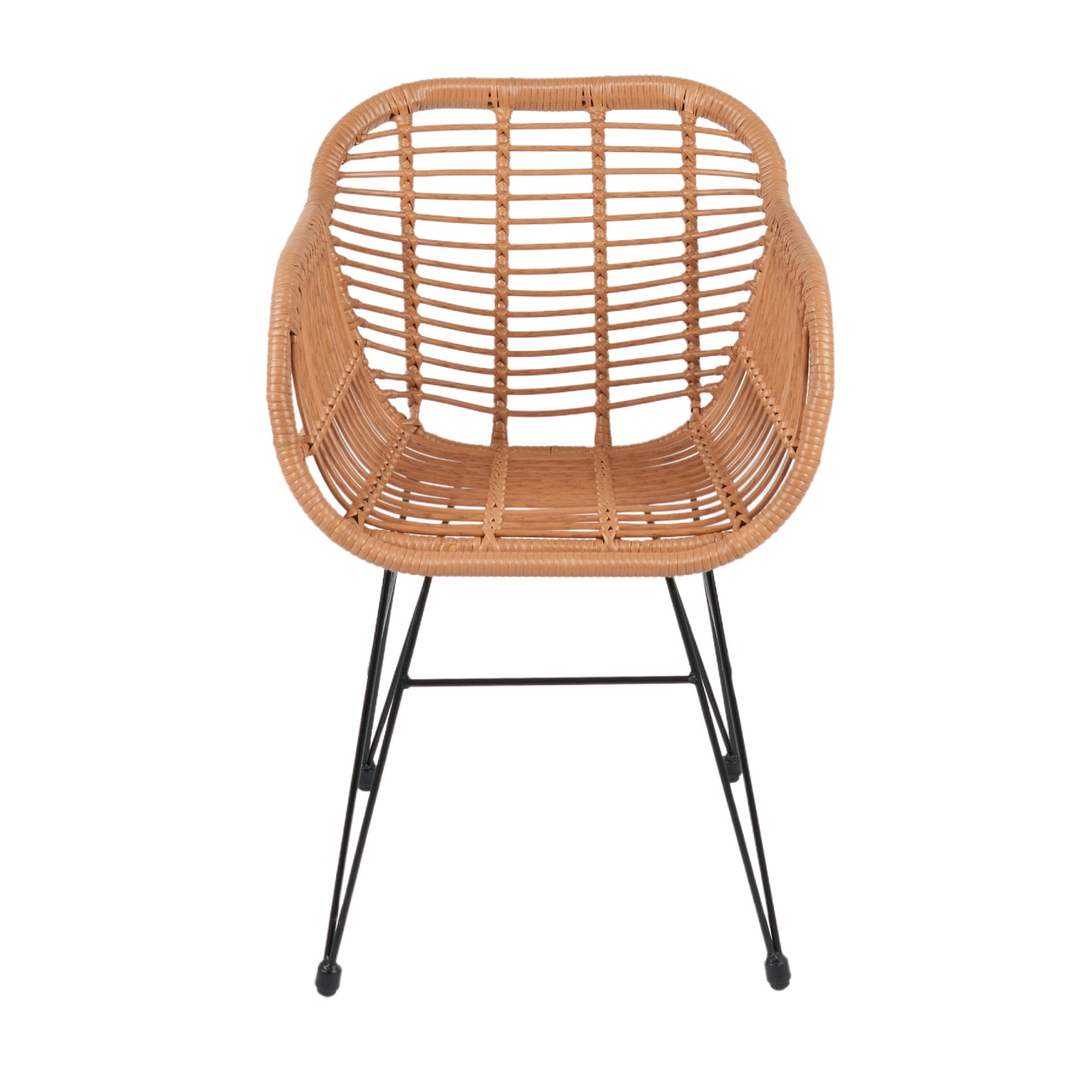 Butaca con Apoyabrazos de Terraza Rattan Grecia Color Madera
