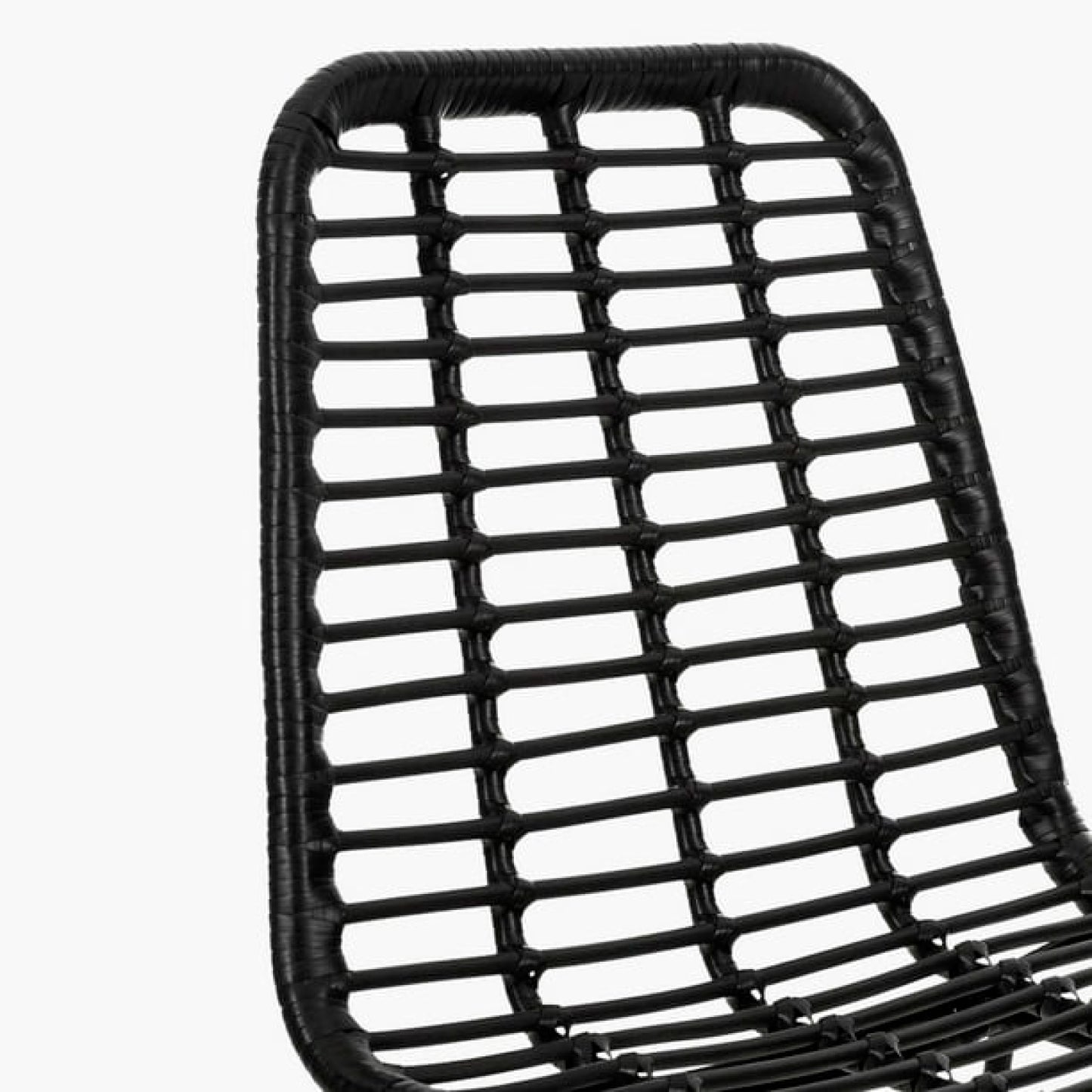 Taburete Alto de Terraza Rattan Grecia Color Negro
