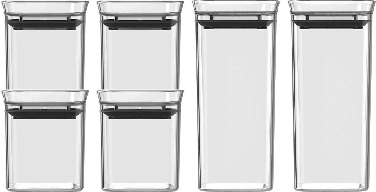 CONJUNTO ESPECIEROS HERMÉTICO BLOCK 6 PIEZAS (0,150L / 0,340L) TRANSPARENTE