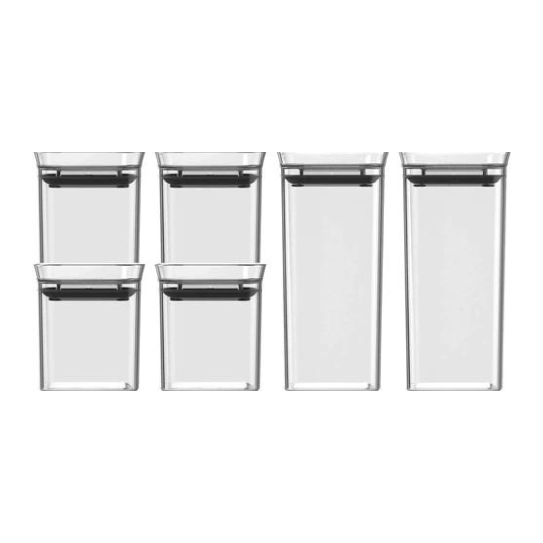 CONJUNTO ESPECIEROS HERMÉTICO BLOCK 6 PIEZAS (0,150L / 0,340L) TRANSPARENTE