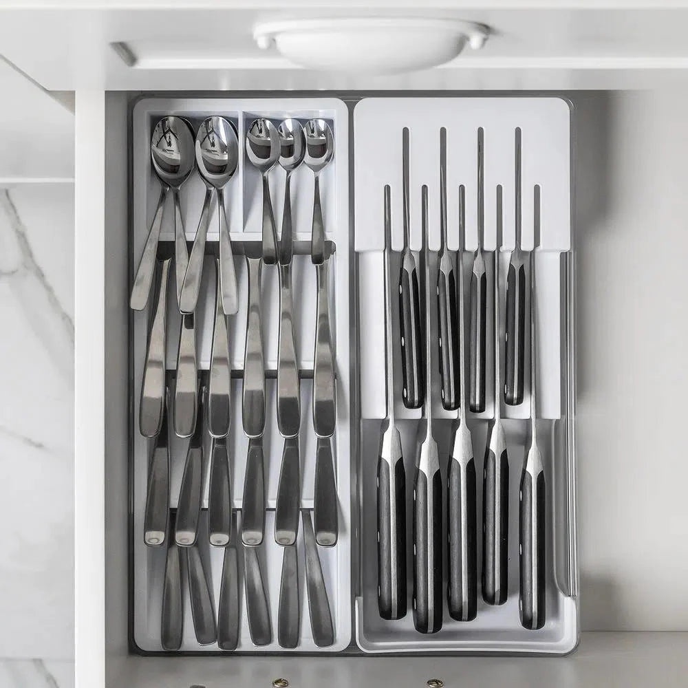 ORGANIZADOR DE CUCHILLO Y CUBIERTOS CLEAR