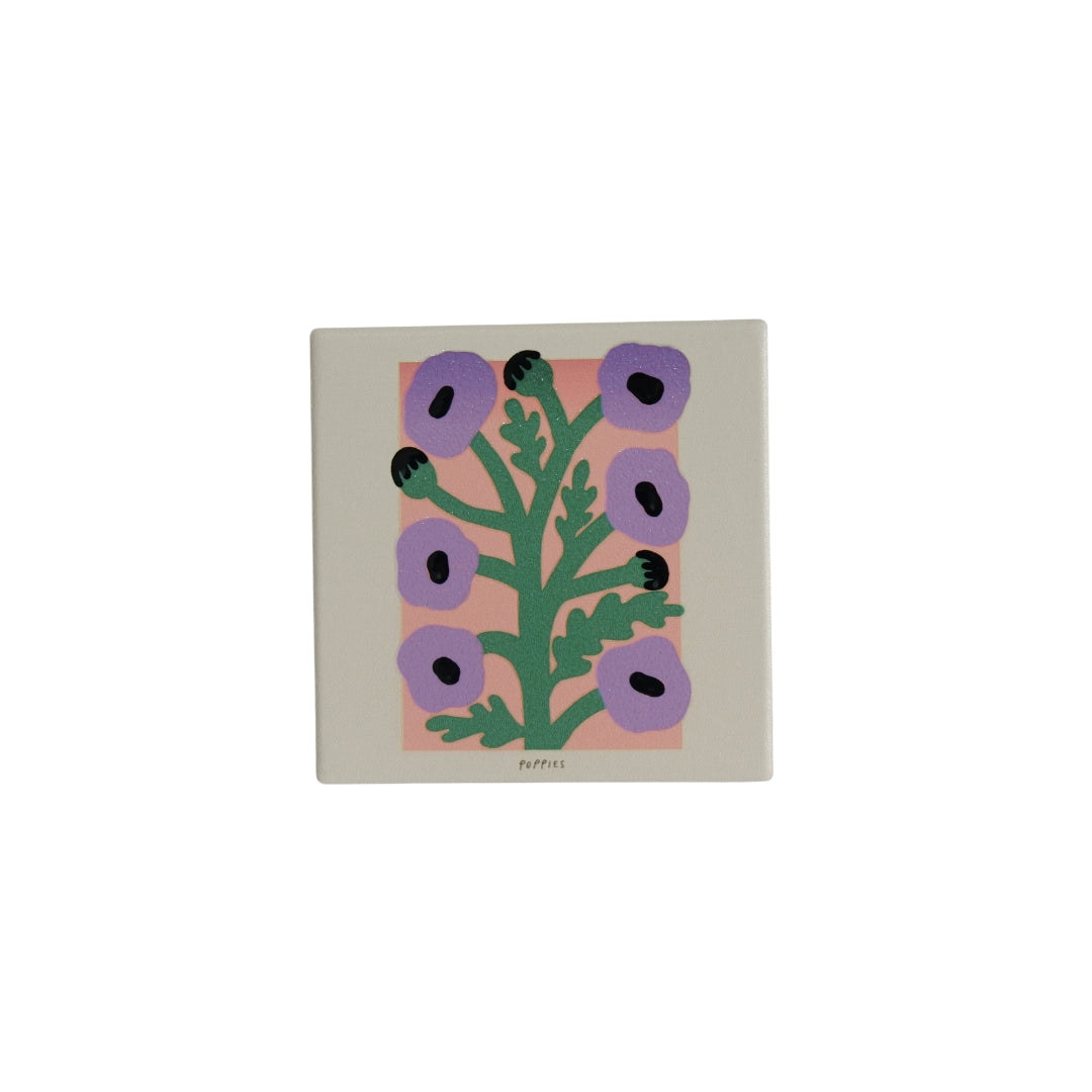 Set de 4 posavasos Flores