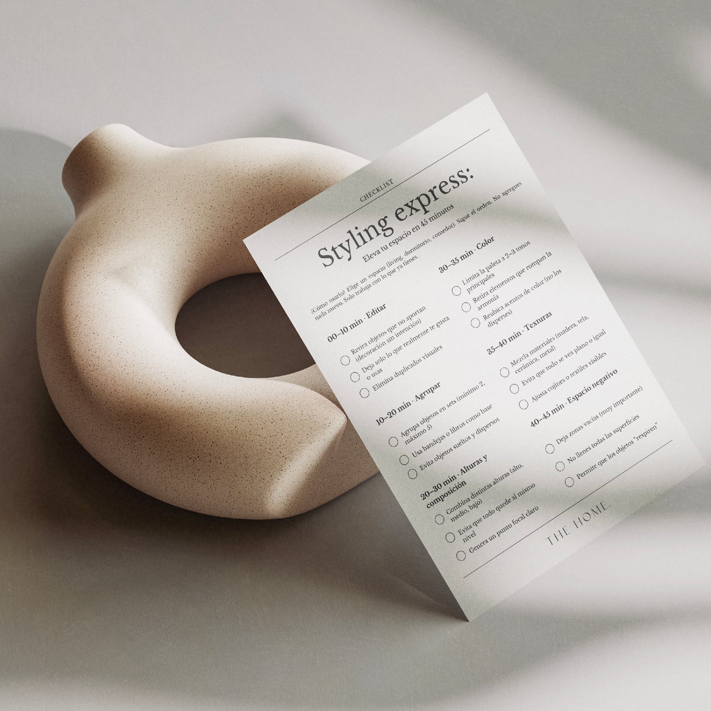 Checklist descargable: Eleva tu espacio en 45 minutos.