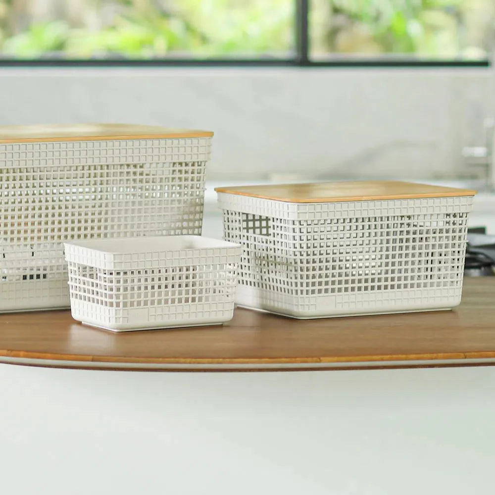 CESTA GRID CON TAPA DE BAMBÚ 2.5 L