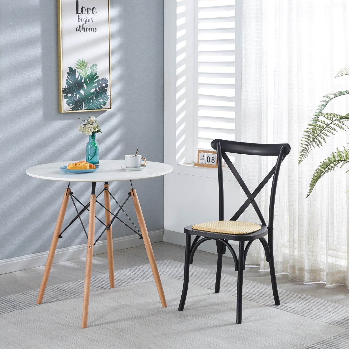Silla Crossback Madera Rattan