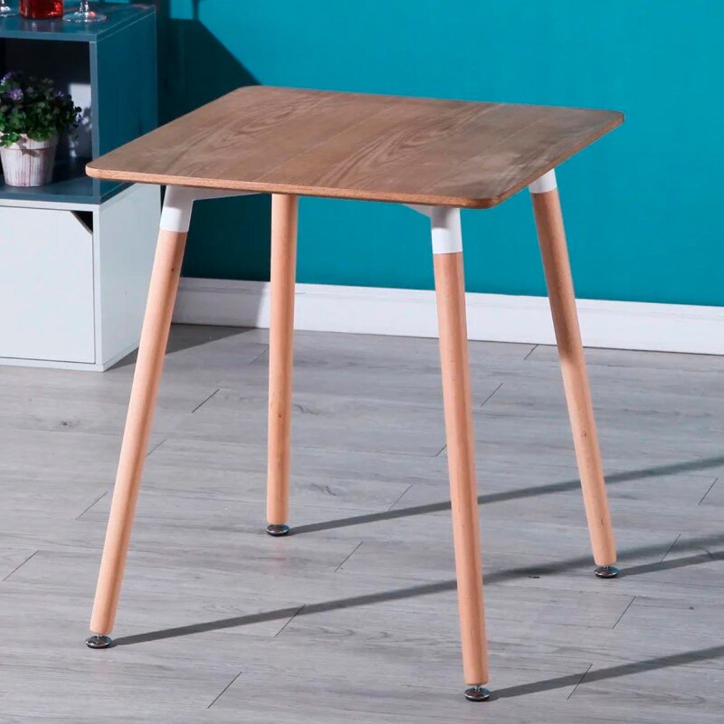 Mesa Cuadrada de Comedor Eames 80x80cm - Blanca