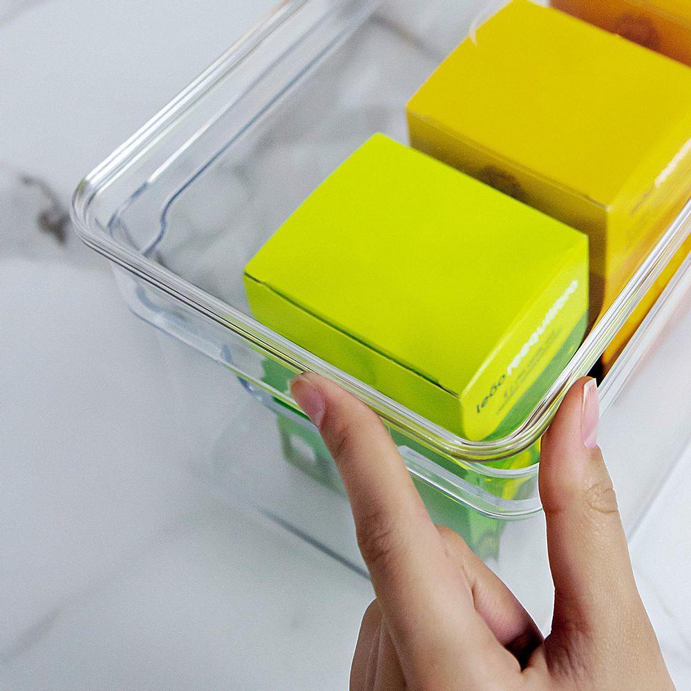 ORGANIZADOR DE DESPENSA CON TAPA CLEAR 30 X 15 X 13 CM