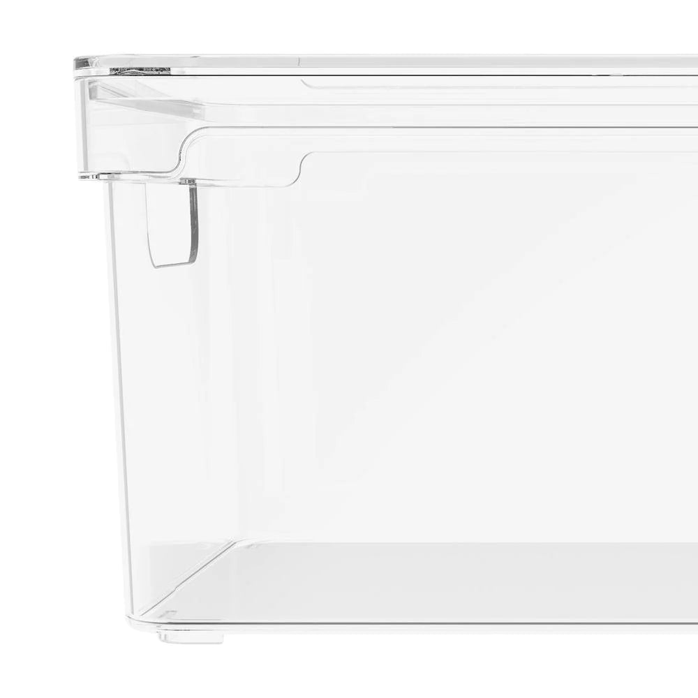 ORGANIZADOR DE DESPENSA CON TAPA CLEAR 30 X 15 X 13 CM