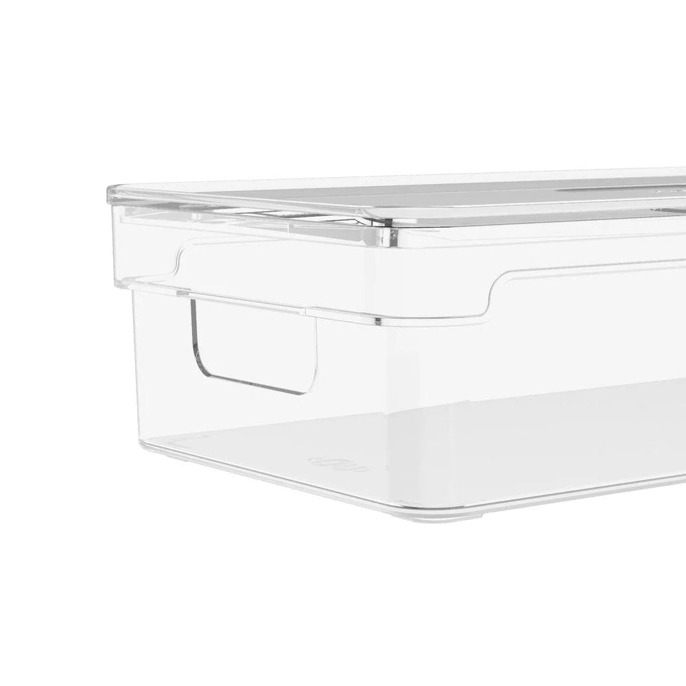 ORGANIZADOR DE DESPENSA CON TAPA CLEAR 30 X 15 X 7 CM