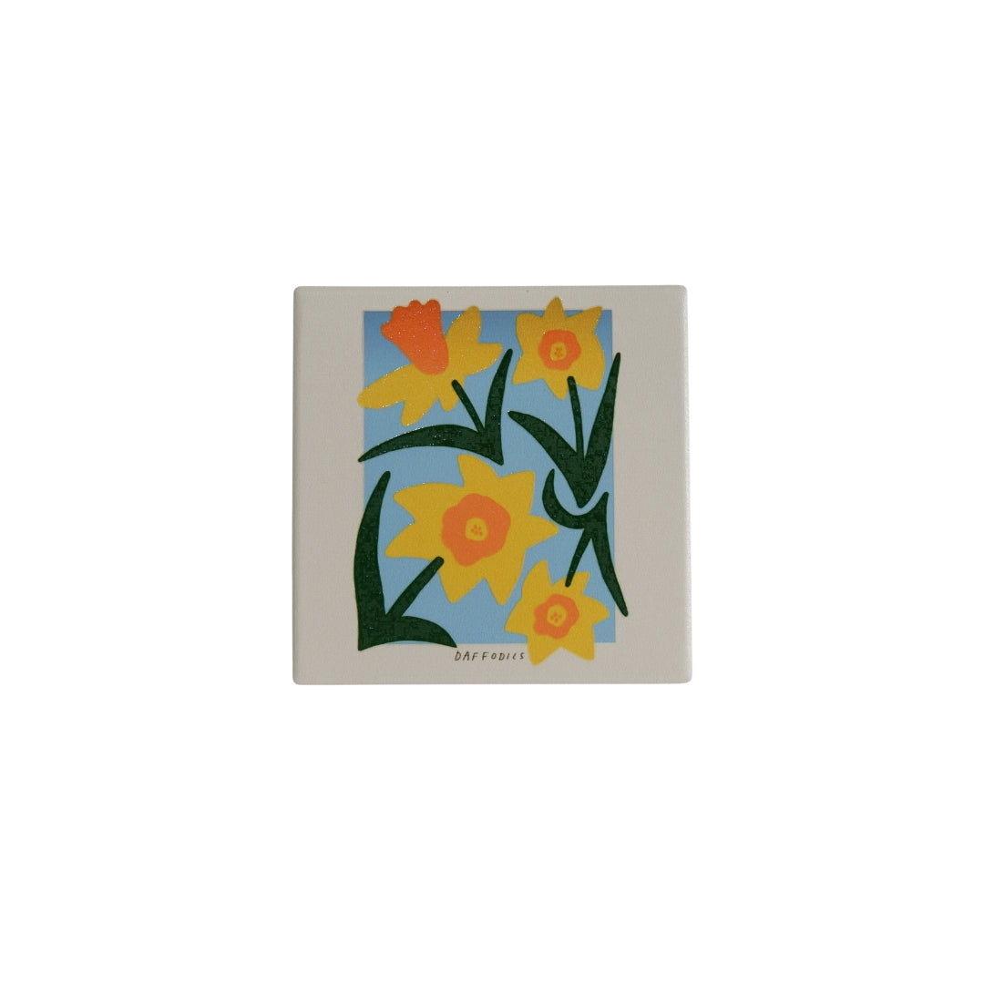 Set de 4 posavasos Flores