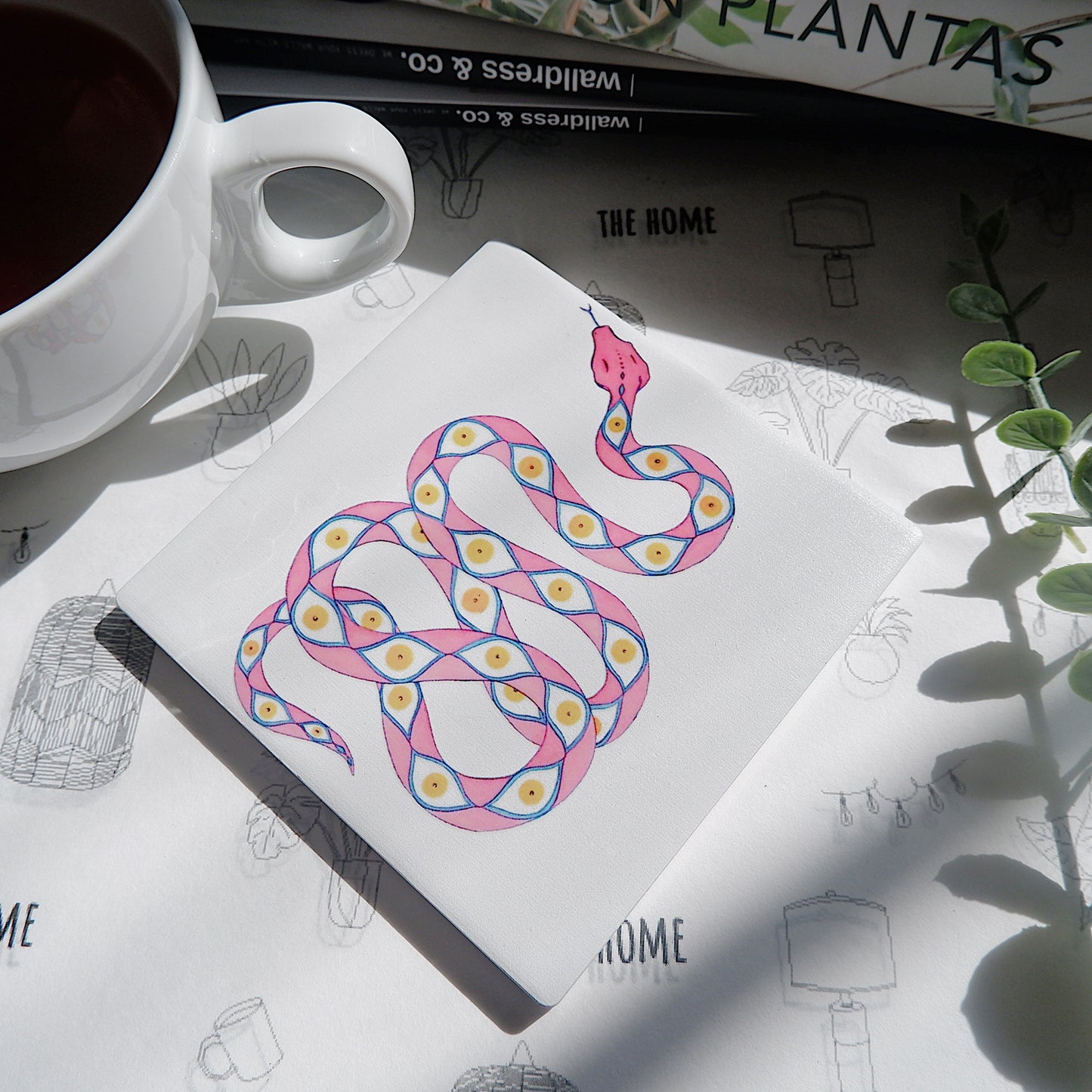 Set de 4 posavasos Serpiente