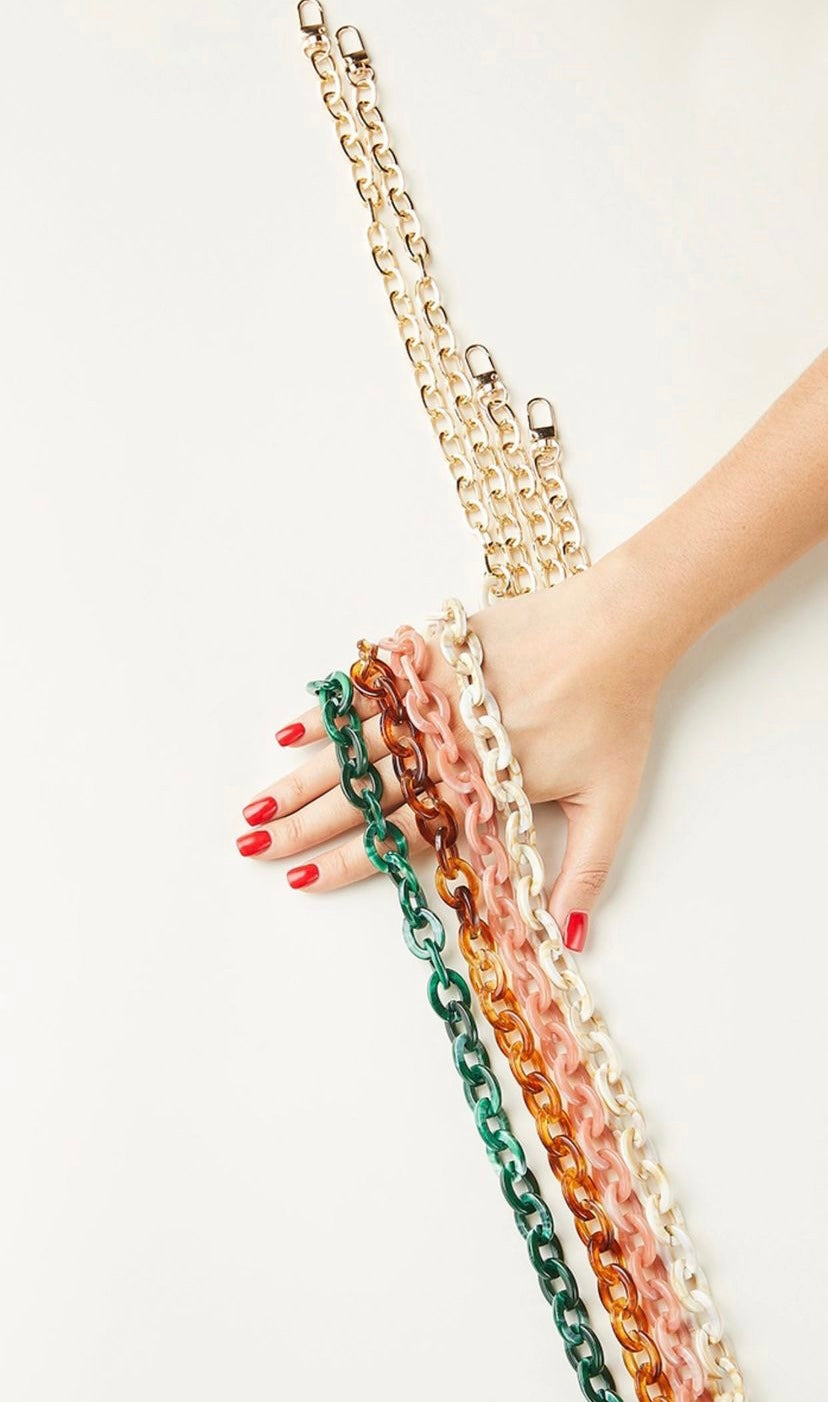 Cadena Strap blanco Nacarado