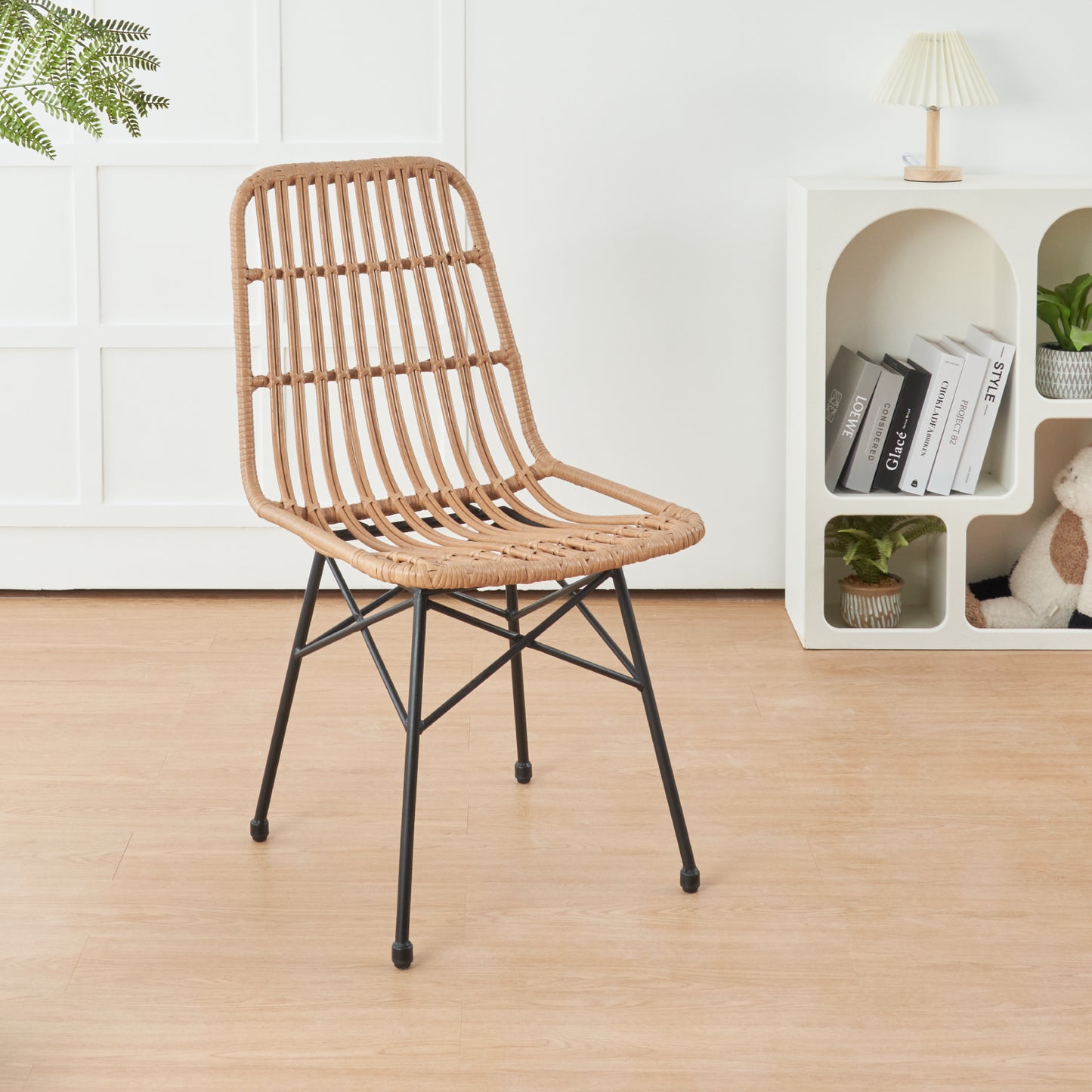 Silla de Comedor Terraza Rattan Grecia Color Madera