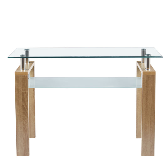 Mesa de arrimo Rectangular de vidrio