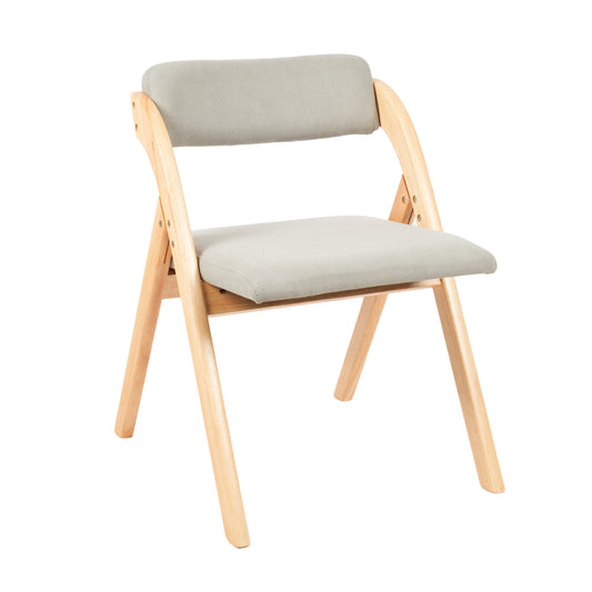 Silla Betlahem de madera plegable acolchada - Gris