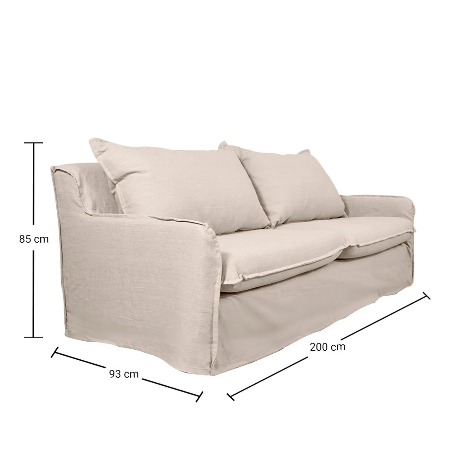 Sofa Rehue Chenille Hueso